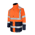 Classe 3 HIVIS CoverAll Respirável PU revestido de PU Cabo de chuva